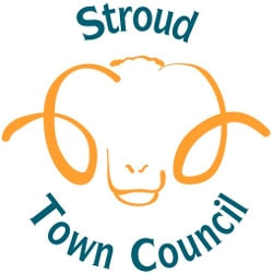 Logo of Stroud Town Council with link to their website